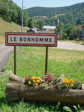Binnenkomst van het plaatsje Le Bonhomme