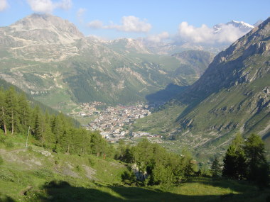 Blik op het dal met Val d'Is�re